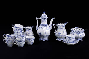 Kaffeservis, 20 delar, Musselmalet, Royal Copenhagen