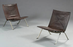 Poul Kjærholm. Par lænestole, model PK 22, E. Kold Christensen2