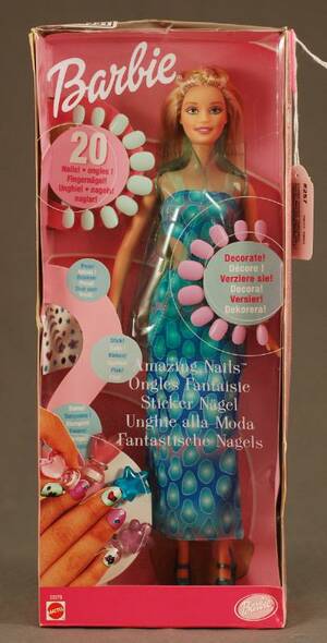 BARBIE DOCKA AMAZING NAILS, MATTEL 53379, 2001, I ORIGINALFÖRPACKNING, LÄ DOCKA CA 30 CM